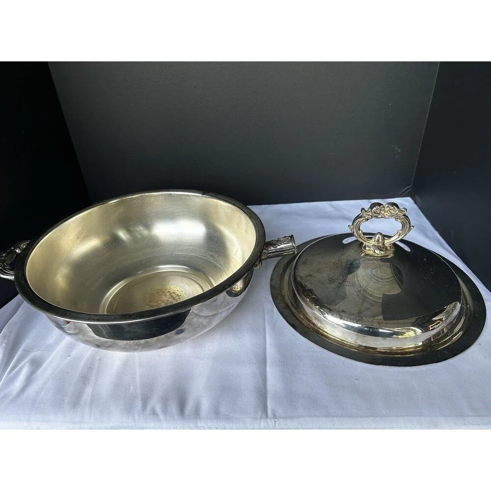 Leonard Silver Plated Covered Serving Bowl 9